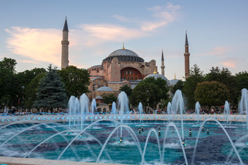Hagia Sophia on sunset, Istanbul