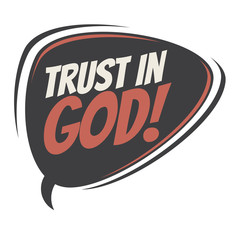 trust in god retro speech balloon