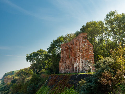 The ruins of the church in Trzęsacz, Poland, Europe