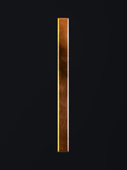 Golden scratch alphabet letter symbol I