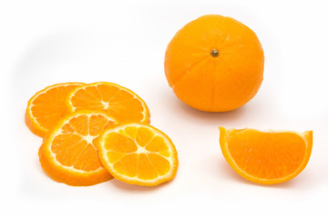 Orange fruit isolated on white background