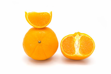 Orange fruit isolated on white background
