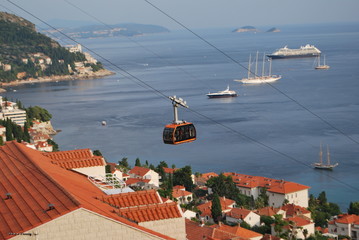 Cable car over the sea