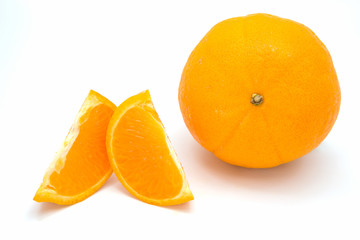 Orange fruit isolated on white background