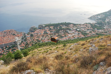 Beautiful view of Dubrovnik and cableway © dagabu