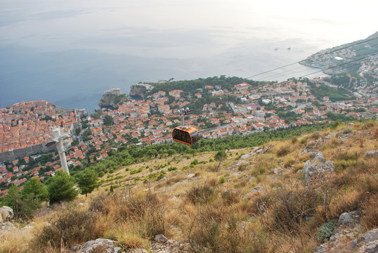 Beautiful view of Dubrovnik and cableway