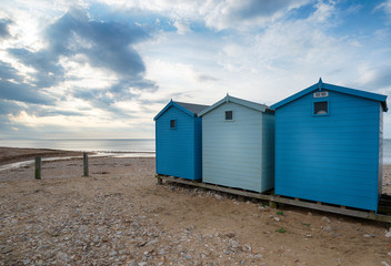 Obraz na płótnie Canvas Beach Huts at Charmouth