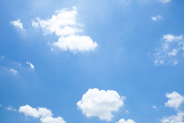 blue sky background with tiny clouds
