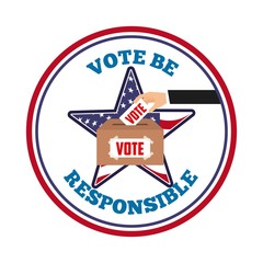 US presidential voting concept vector illustration design