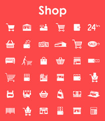 Set of shop simple icons