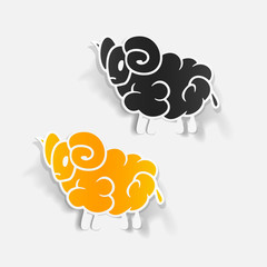 realistic design element: sheep