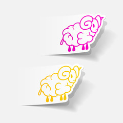realistic design element: sheep