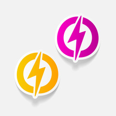 realistic design element: lightning bolt