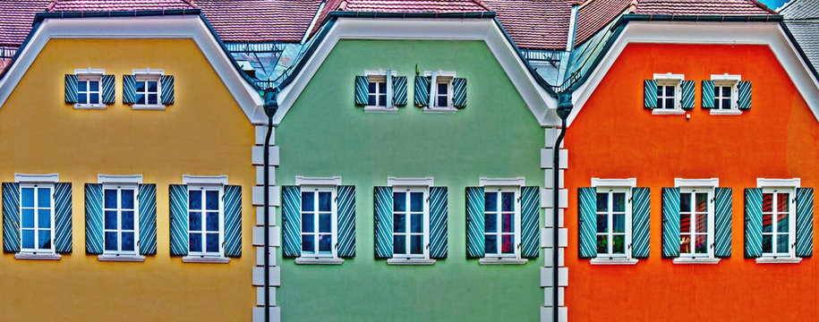 Identical houses different colors