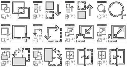 Content Edition line icon set.