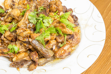 Stir Fried Chicken with garlic