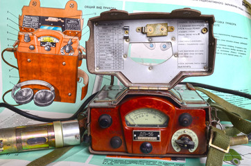 Vintage Soviet military radiometer DP-5b.Relic of Cold War
