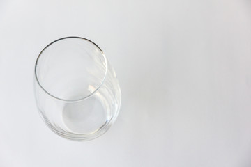 Empty glass on a white background