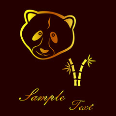 the panda silhouette