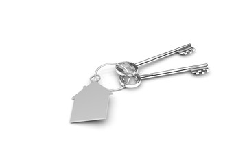 3d illustration of a key to the door, happiness, love and home