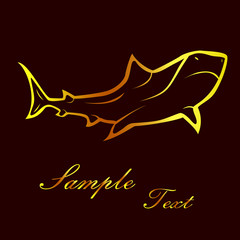 the shark silhouette