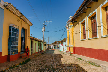 Colored houses on the streets of Trinidad