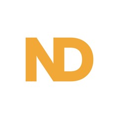 ND letter initial logo design
