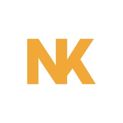 Obraz premium NK letter initial logo design