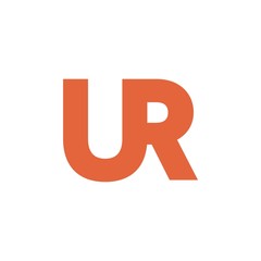UR letter initial logo design