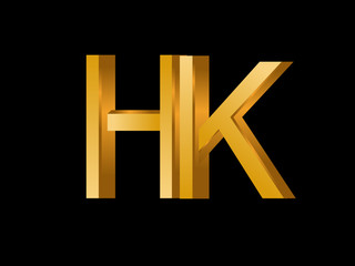 Obraz premium HK Initial Logo for your startup venture