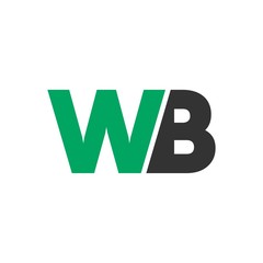WB letter initial logo design
