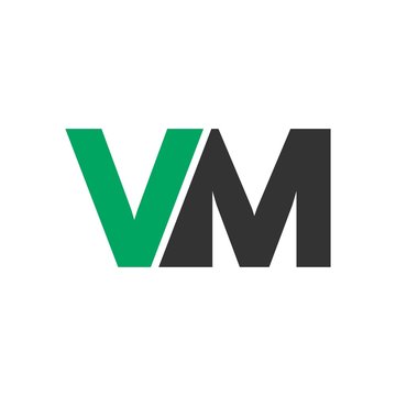 VM letter initial logo design