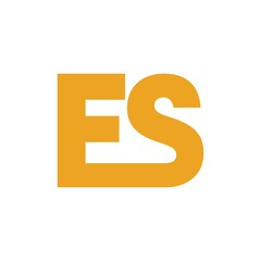 ES letter initial logo design