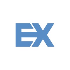 EX letter initial logo design