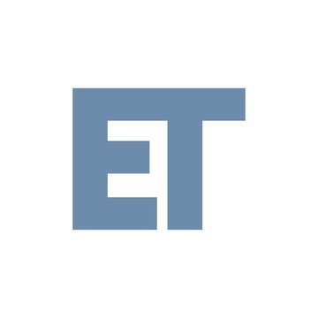 ET letter initial logo design