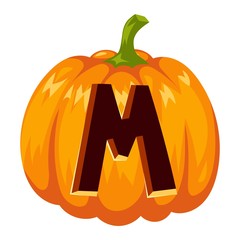 Halloween font alphabet vector