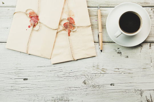 Fototapeta letters and coffee