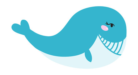 Whale vector illustration.