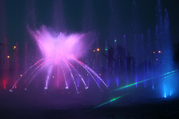 Color fountain show