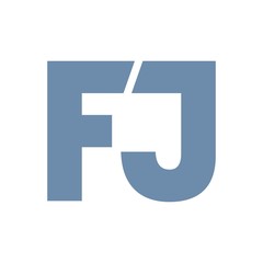FJ letter initial logo design