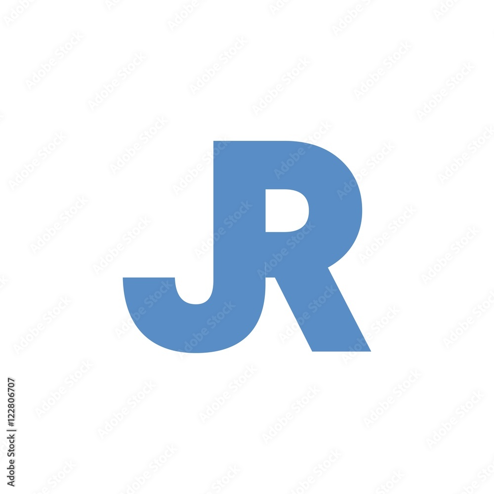 Wall mural JR letter initial logo design