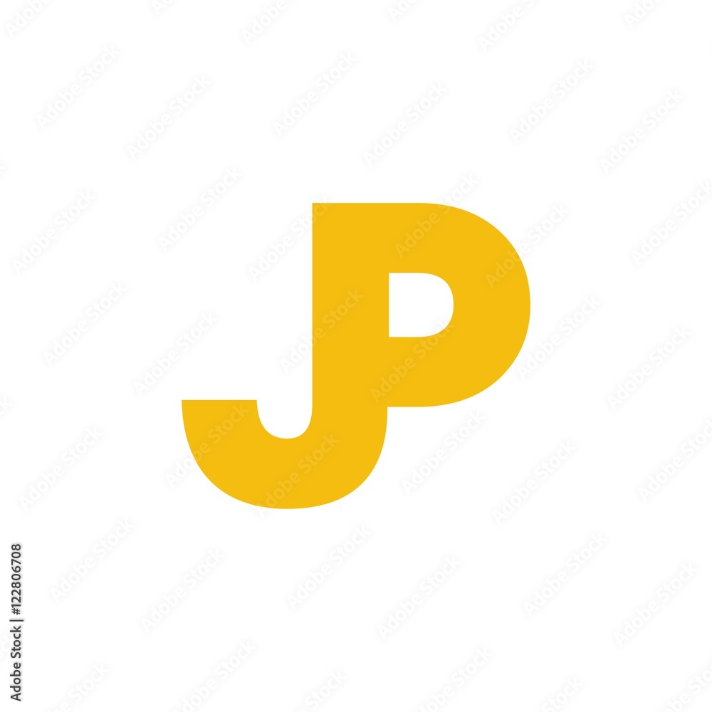 Wall mural JP letter initial logo design