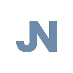 JN letter initial logo design