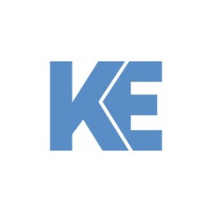 KE letter initial logo design