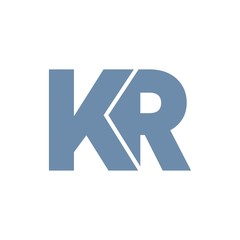 KR letter initial logo design