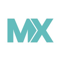 MX letter initial logo design