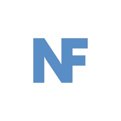 NF letter initial logo design