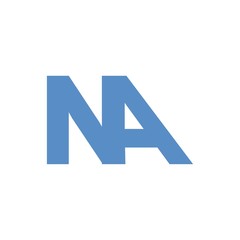 NA letter initial logo design