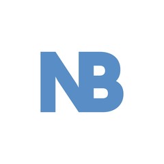 NB letter initial logo design