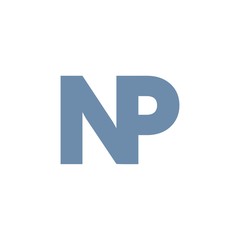 NP letter initial logo design